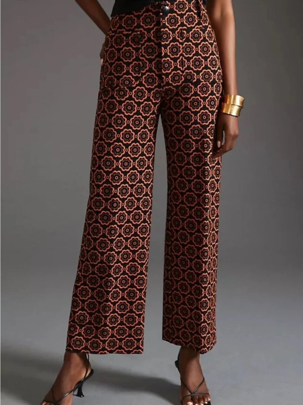 Anthropologie Maeve The Colette High-Rise Wide-Leg Retro Pants 34